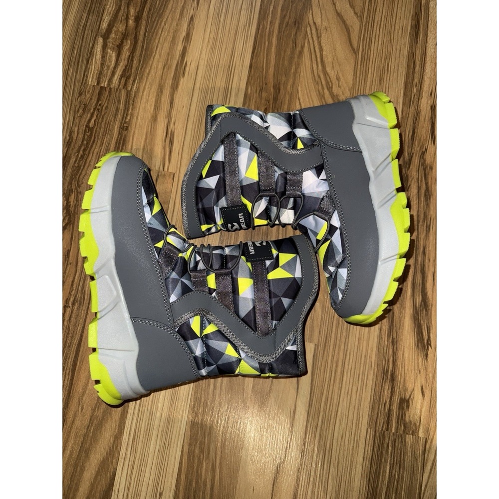 Hobibear Snow Boots‎ NEW Sz 2Y 2 Black Gray Green Winter Skii